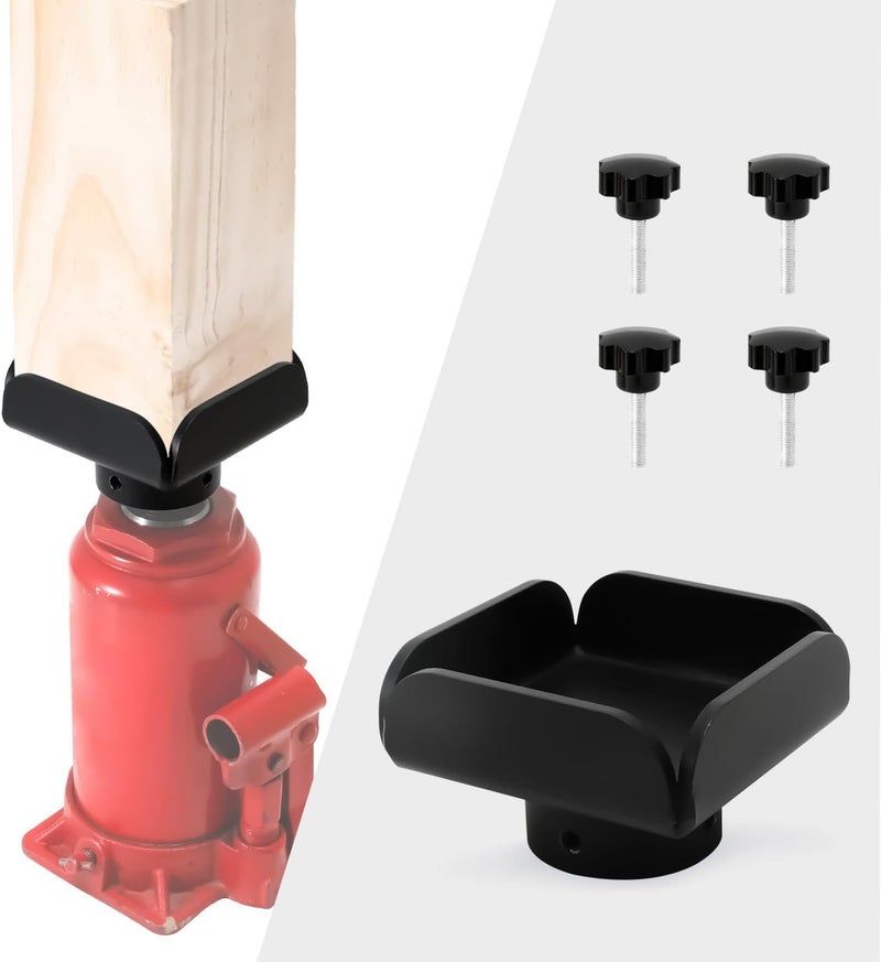 Tordale Bottle Jack Post Adapter for 4x4 Wood Beams, Universal Steel Stand Adaptor with Centering Pin, Fits Most Bottle Jacks, Secure Lift Support for Woodworking, Construction - Image 1